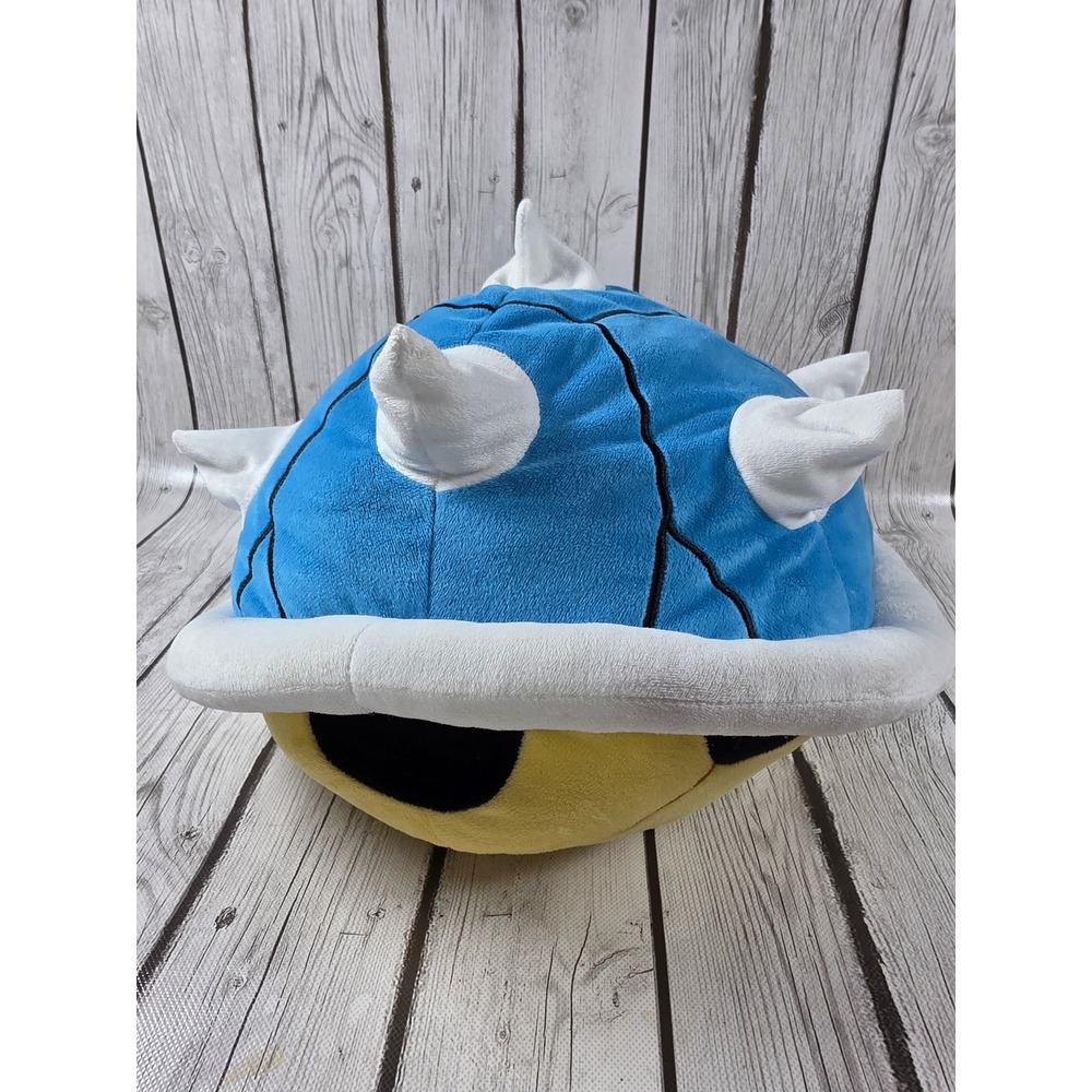 Nintendo Mario Kart Blue Spiny Shell Plush Spiked Pillow Franco Mfg